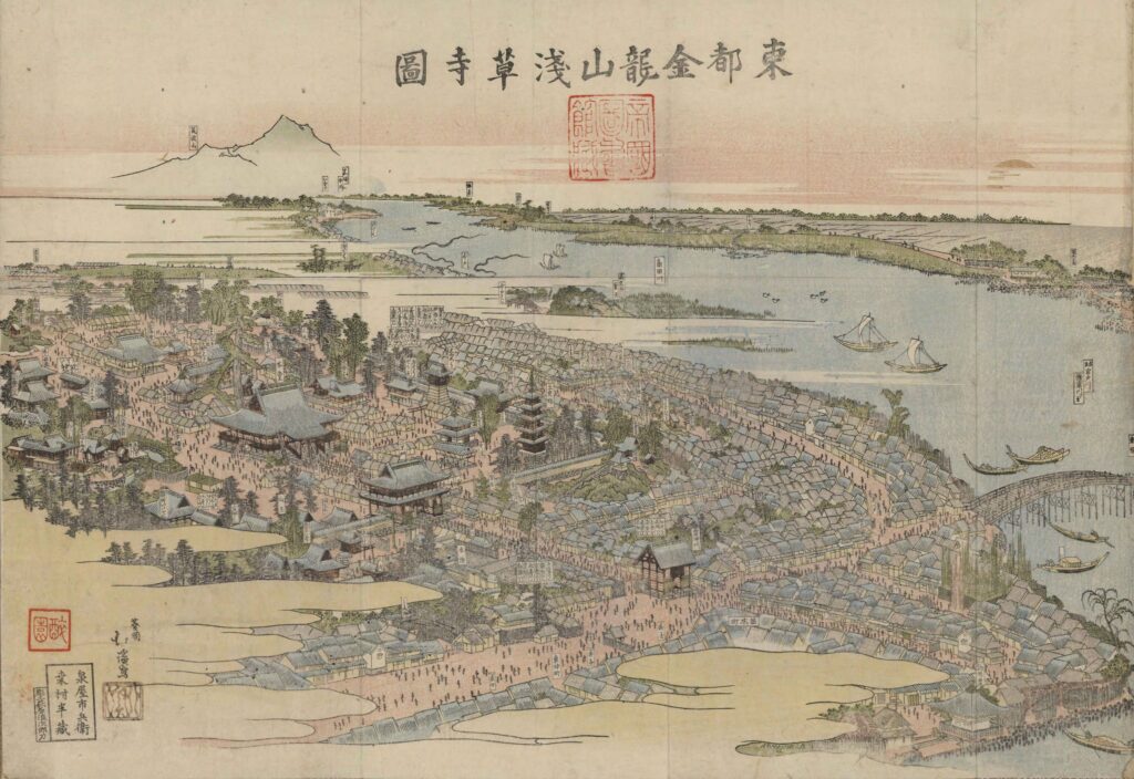 Tōto Kinryūzan Sensō-ji zu (Hokkei, 1820)