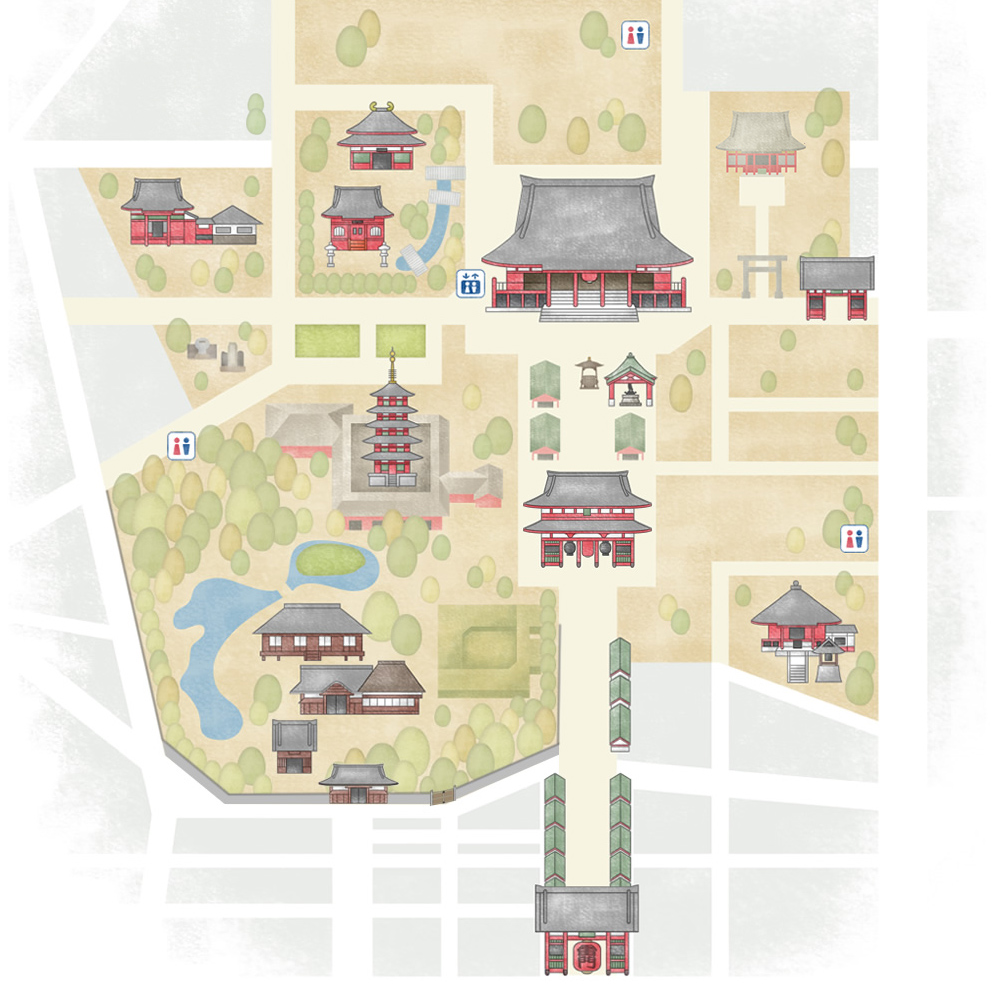 Map of Sensō-ji (https://www.senso-ji.jp/english/)